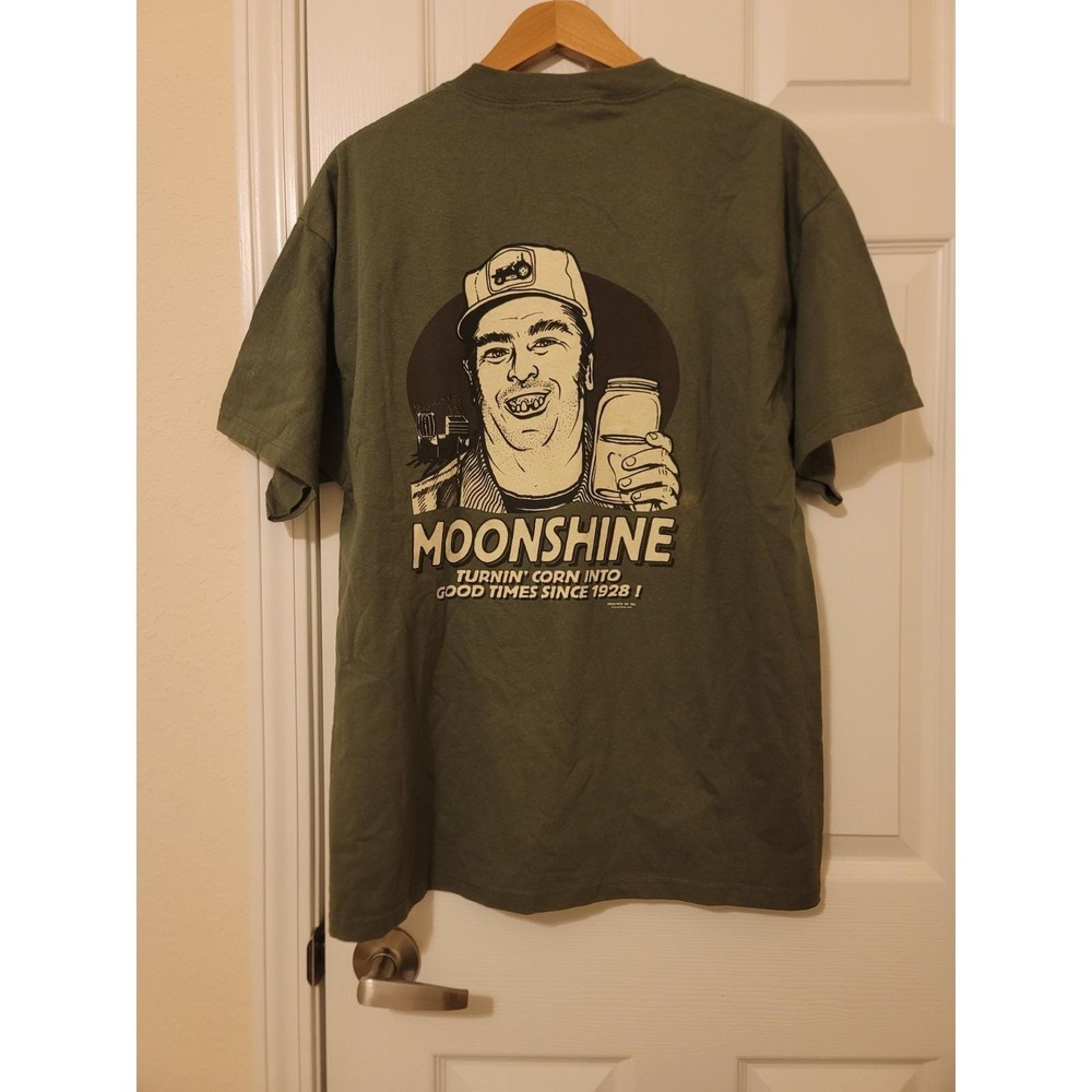 Vintage Buck Wear Moonshine Redneck Country T Shirt 2004 Funny Joke Large